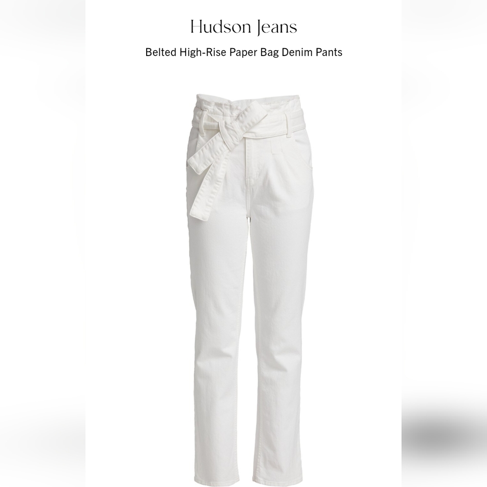 Hudson Belted High Rise Paper Bag Denim Jeans Size 10 / 31 Nwt ❤️